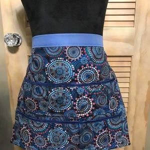 Blue Spirograph Egg Collecting Apron, Egg Gathering, 8 Egg Pockets, Handmade